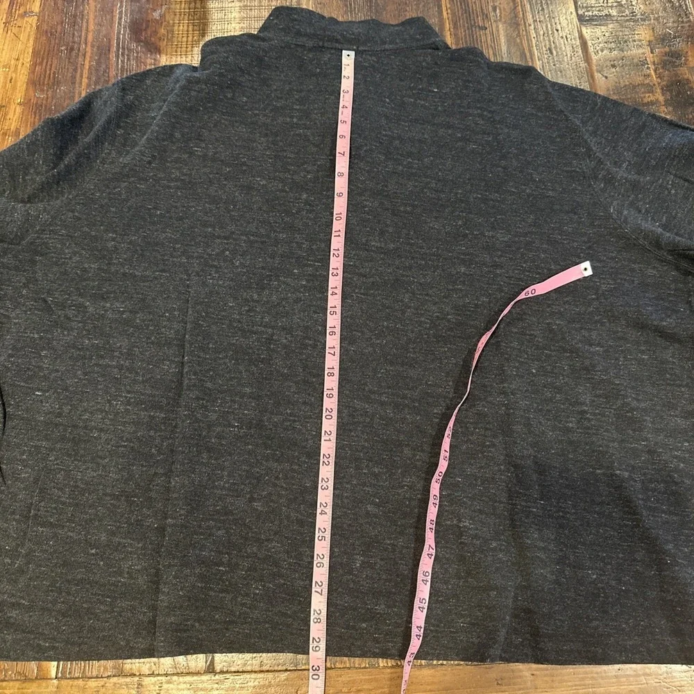 Polo‎ Ralph Lauren Sweater Mens 4XB 1/4 Zip Pony Estate Rib Heather Black